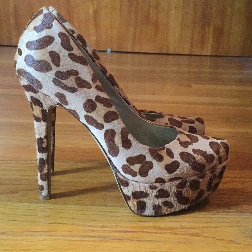 Jessica Simpson Animal Print Platform Heel